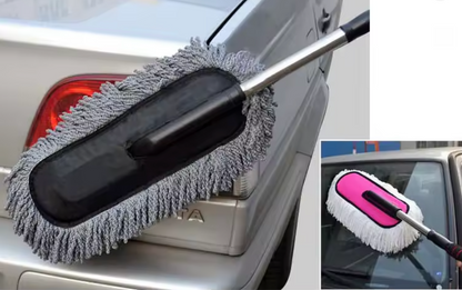 Scratch-Free Microfiber Car Duster with Extendable Handle